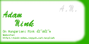 adam mink business card